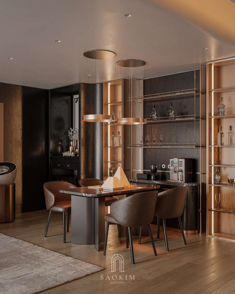 Thiết kế chung cư The Zenpark - Phòng bếp chuẩn phong cách Modern Luxury